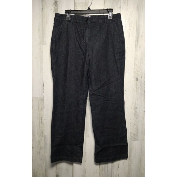 Talbots Women’s Size 12  11" Rise Straight Leg Jeans Dark Wash Stretch E… - Picture 1 of 5
